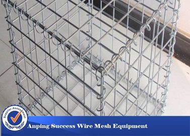 China Silver Galvanized Gabion Mesh Cage / Stone Cage Wire Mesh Easy Install supplier