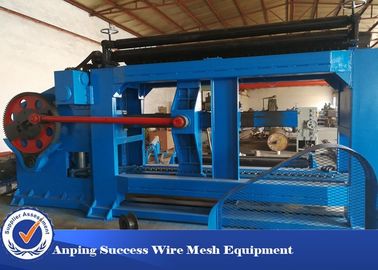 China 80x100mm Hexagonal Mesh Machine , Gabion Wire Knitting Machine Stable Operation supplier